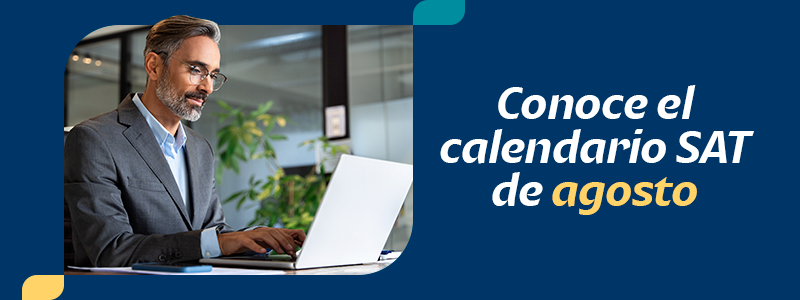 Calendario SAT agosto 2024 banner