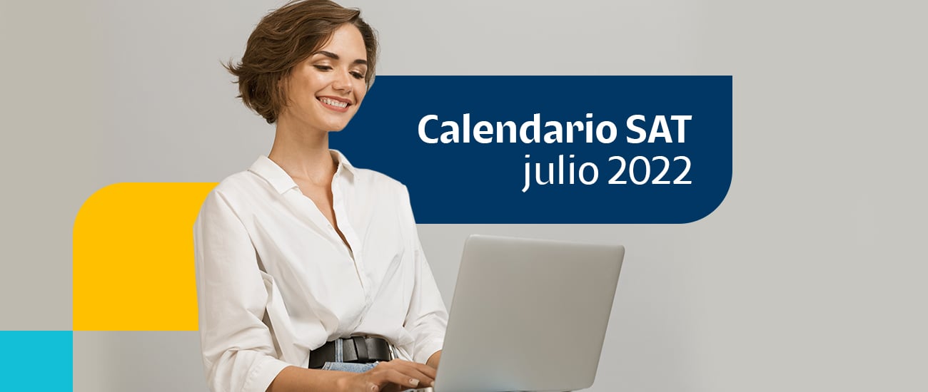 Calendario SAT julio 2022