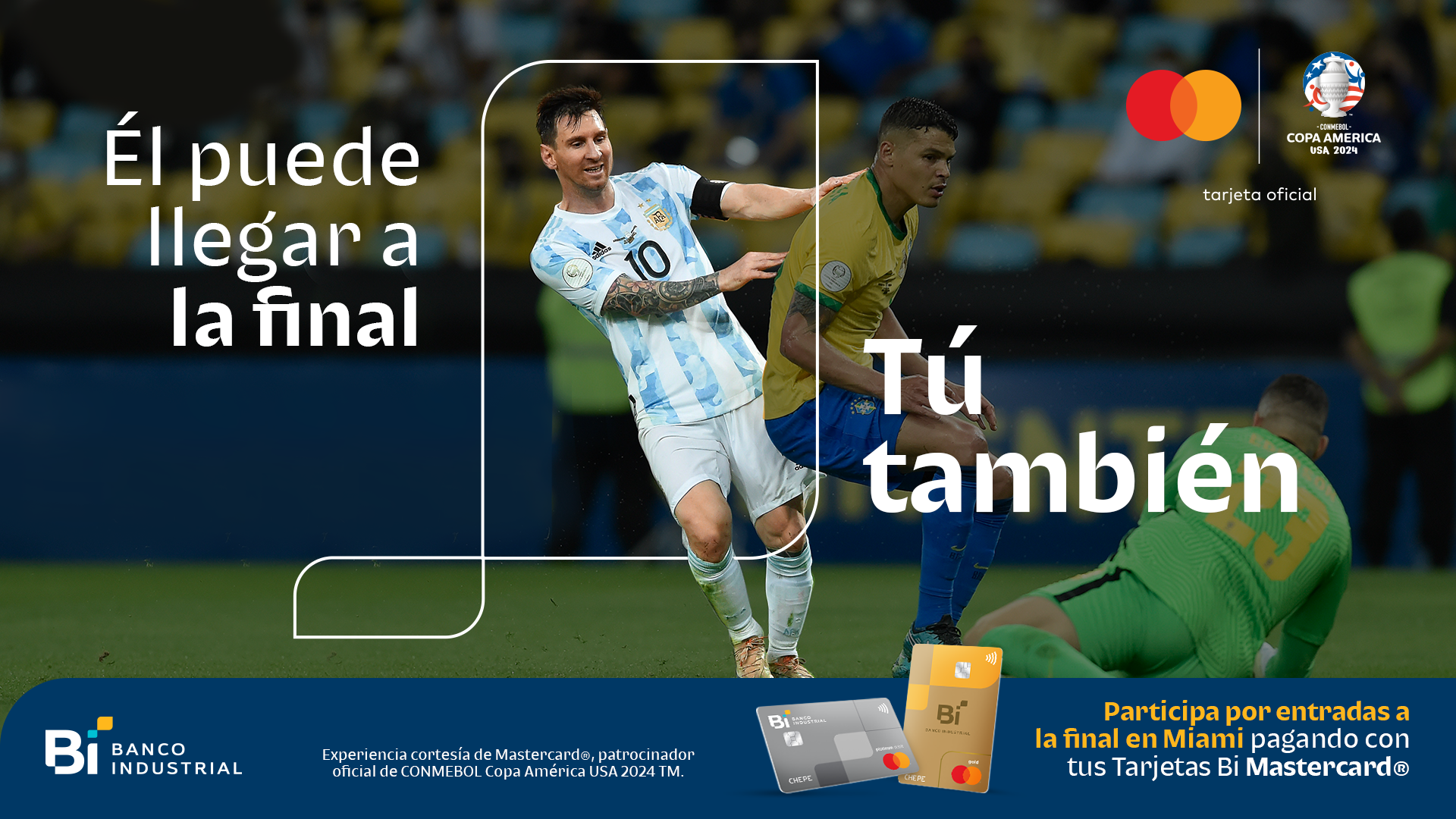 Descubre cómo asistir a la final de la Copa América USA 2024 con Tarjetas Bi Mastercard 1