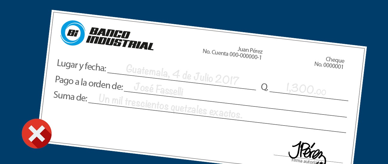 ¿Cómo girar un cheque correctamente?