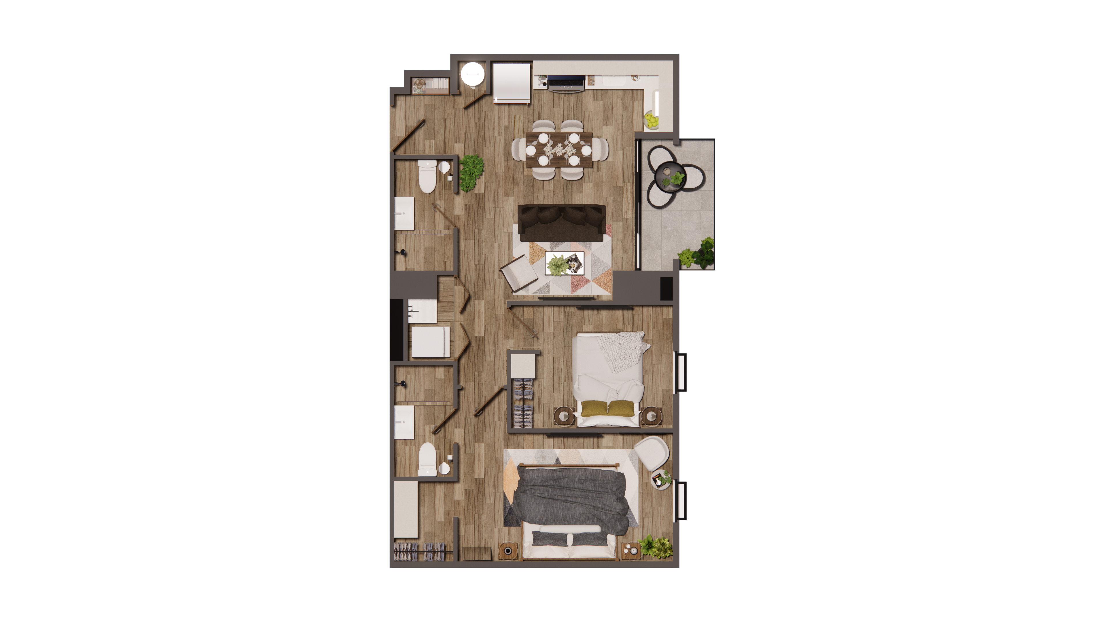 2 HABITACIONES  