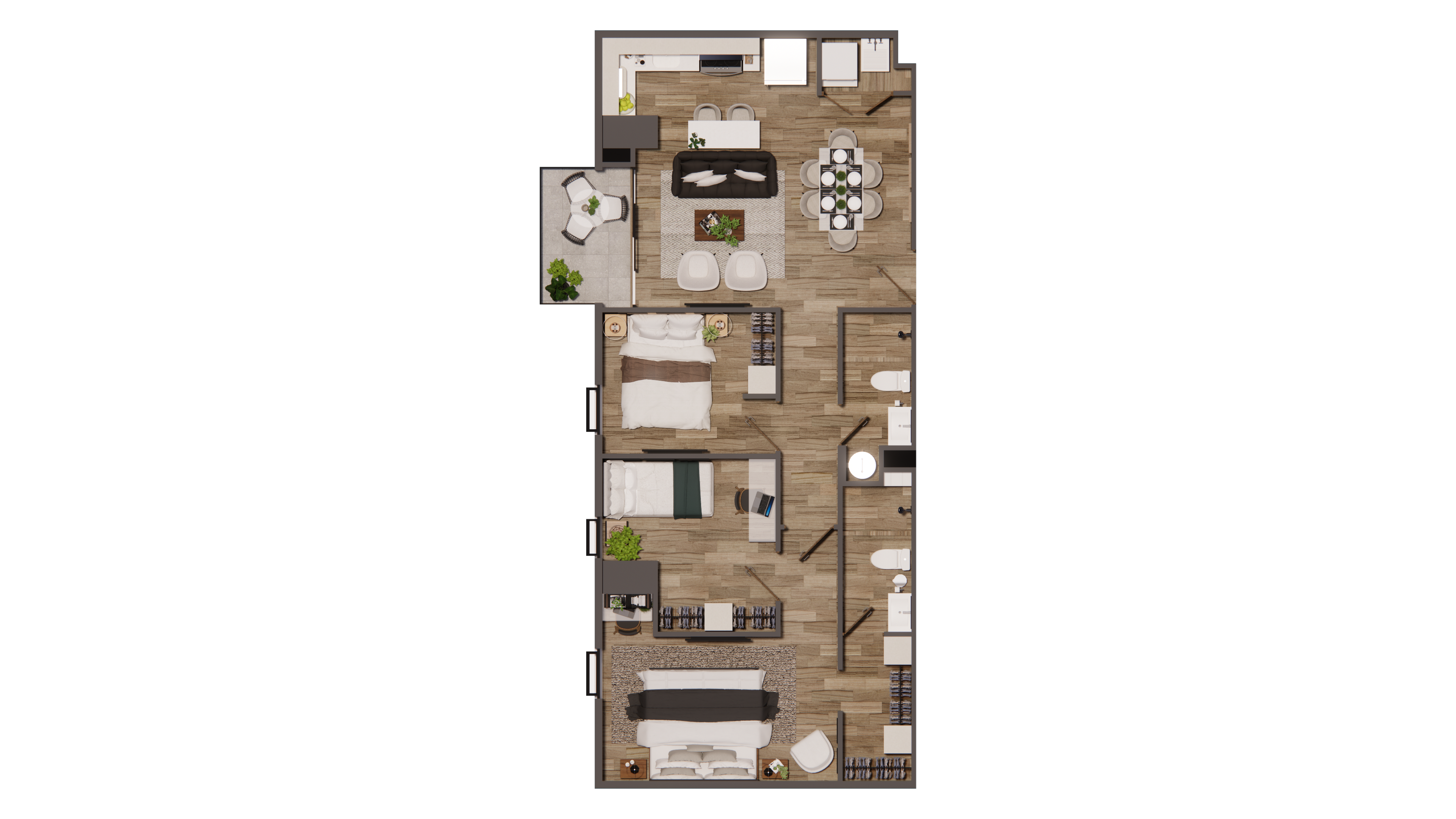 2 HABITACIONES  